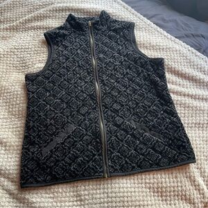 Black and Gray Quilted Vest